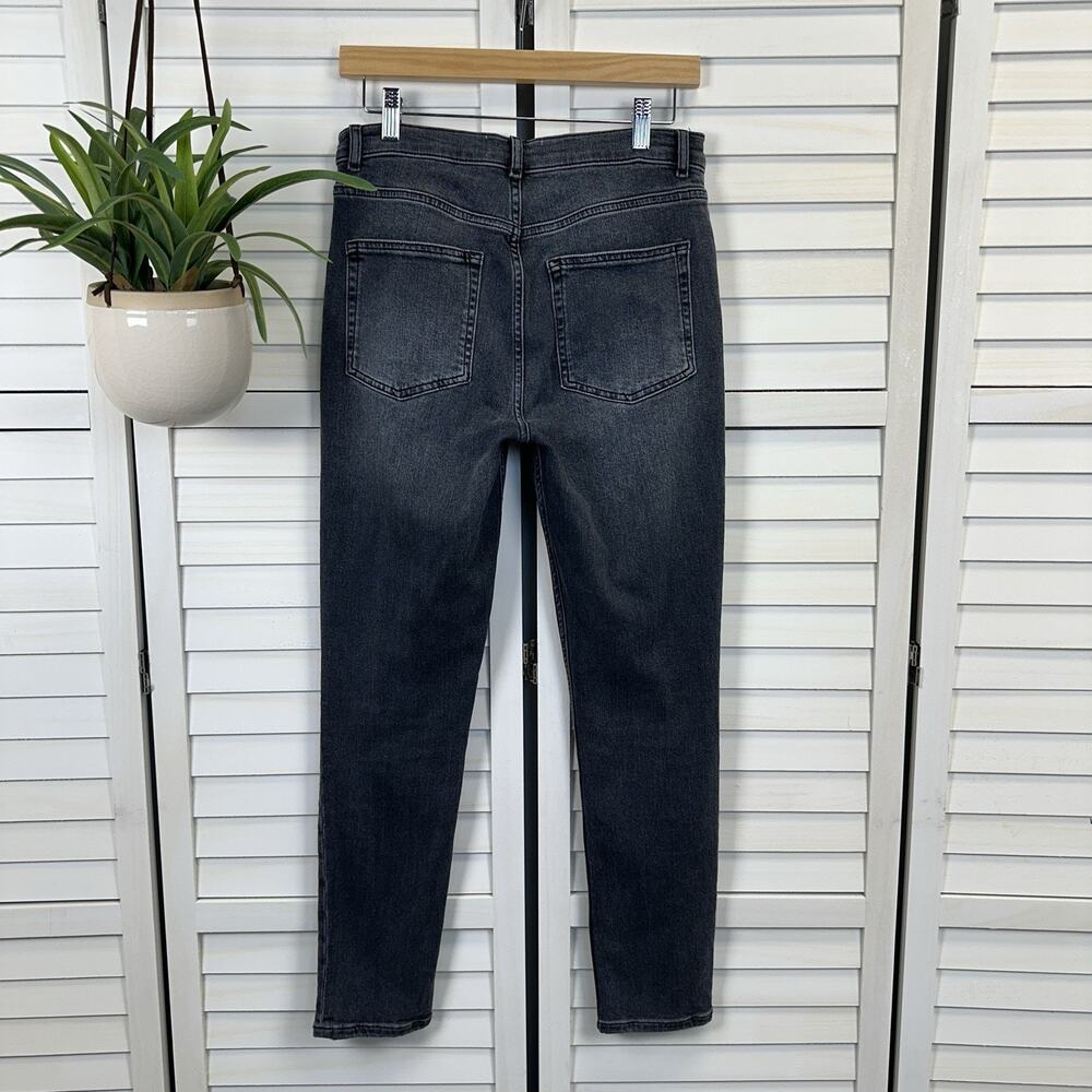 Reformation Jeans High and Skinny Crop Avalon Black Wash Pants Organic Size 28 - Picture 5 of 10